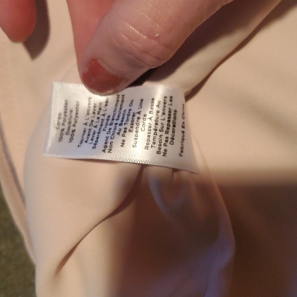 Talbots Elegant Blush with Gold Accents Lined Long Slv Event Sz. S Blouse Top - Picture 5 of 13